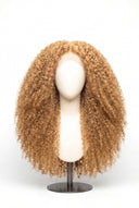 Kinky Curly Glueless Human Hair Wig in Shade 22 Golden Oat, Vanilla Golden Beige Blonde, by Kora Strand