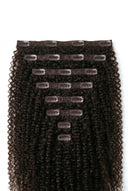 Kinky Curly Signature Clip-In Extensions Showing the Hair Texture and Length by Kora Strand