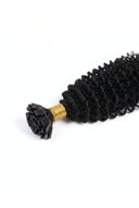 Kinky Curly StrandBond Flat-Tip Extensions in Virgin Human Hair with Flat Keratin Tip Bonds by Kora Strand