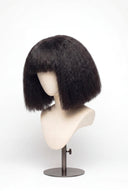 Kinky Straight Bob Fringe Human Hair Wig with a Natural-Looking Finished Style by Kora Strand
