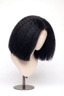 Kinky Straight Bob Glueless Human Hair Wig in Shade 1 Noire Absolu, Jet Black, by Kora Strand