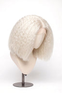 Kinky Straight Bob Glueless Human Hair Wig in Shade 1001 Winter Pearl, Icy Platinum Blonde, by Kora Strand