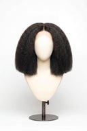 Kinky Straight Bob Glueless Human Hair Wig in Shade 1B Noire Naturel, Natural Black, by Kora Strand