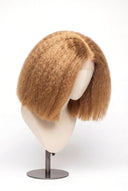 Kinky Straight Bob Glueless Human Hair Wig in Shade 27 Miel Doré, Honey Golden Blonde, by Kora Strand
