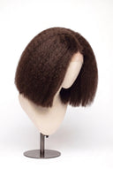 Kinky Straight Bob Glueless Human Hair Wig in Shade 4 Cacao Riche, Chocolate Brown, by Kora Strand