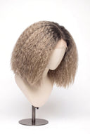 Kinky Straight Bob Glueless Human Hair Wig in Shade T8/60 Ash Bronde, Ash Brown to Ash Beige Blonde Balayage, by Kora Strand