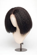 Kinky Straight Bob Human Hair Wig with a Natural-Looking Finished Style by Kora Strand