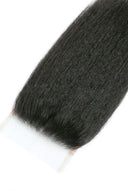 Kinky Straight Closure in Virgin Human Hair with Transparent or Sheer HD Lace by Kora Strand