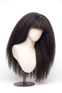 Kinky Straight Fringe Glueless Human Hair Wig, Product View 4 by Kora Strand