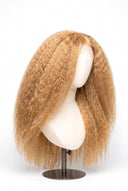 Kinky Straight Glueless Human Hair Wig in Shade 22 Golden Oat, Vanilla Golden Beige Blonde, by Kora Strand