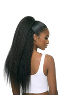 Kinky Straight Kora Claw Ponytail in Virgin Human Hair with Built-In Claw Clip by Kora Strand