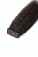 Kinky Straight Seamless Precision Tape Extensions in Virgin Human Hair with Small Thin Flexible Tape Tabs by Kora Strand