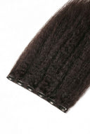 Kinky Straight Seamless Volume Extension in Virgin Human Hair with One-Piece Ultra-Flat Weft Volumiser by Kora Strand