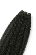 Kinky Straight Seamless Weft Bundle Showing the Weft and Hair Length by Kora Strand