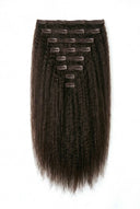 Kinky Straight Signature Clip-In Extensions in Virgin Human Hair with Double-Drawn Double-Wefted Multi-Weft Clip-In Set by Kora Strand