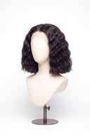 Loose Wave Bob Glueless Human Hair Wig Showing the Defined Texture by Kora Strand