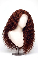 Loose Wave Glueless Human Hair Wig in Shade 33 Auburn Éclat, Dark Auburn Copper Red, by Kora Strand