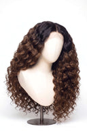 Loose Wave Glueless Human Hair Wig in Shade T1B/4 Noire Melt, Off Black to Chocolate Brown Balayage, by Kora Strand