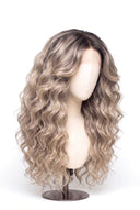 Loose Wave Layered Glueless Human Hair Wig in Shade T8/60 Ash Bronde, Ash Brown to Ash Beige Blonde Balayage, by Kora Strand