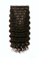 Loose Wave Signature Clip-In Extensions in Virgin Human Hair with Double-Drawn Double-Wefted Multi-Weft Clip-In Set by Kora Strand