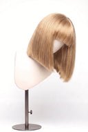 Silk Straight Bob Fringe Glueless Human Hair Wig in Shade 22 Golden Oat, Vanilla Golden Beige Blonde, by Kora Strand