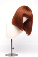 Silk Straight Bob Fringe Glueless Human Hair Wig in Shade 350 Copper Sol, Ginger Copper Red, by Kora Strand