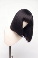 Silk Straight Bob Fringe Glueless Human Hair Wig, Product View 4 by Kora Strand
