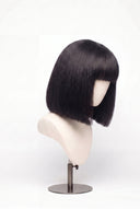 Silk Straight Bob Fringe Human Hair Wig with a Natural-Looking Finished Style by Kora Strand