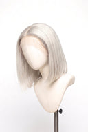 Silk Straight Bob Glueless Human Hair Wig in Shade 1001 Winter Pearl, Icy Platinum Blonde, by Kora Strand