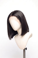 Silk Straight Bob Glueless Human Hair Wig in Shade 1B Noire Naturel, Natural Black, by Kora Strand