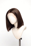 Silk Straight Bob Glueless Human Hair Wig in Shade 4 Cacao Riche, Chocolate Brown, by Kora Strand