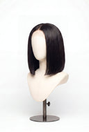 Silk Straight Bob Glueless Human Hair Wig Showing the Defined Texture by Kora Strand