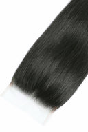 Seiden-Straight-Verschluss aus virginem Menschenhaar mit transparenter oder durchsichtiger HD-Spitze von Kora Strand