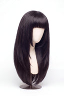 Silk Straight Fringe Layered Glueless Human Hair Wig, Product View 4 by Kora Strand