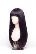 Silk Straight Fringe Glueless Human Hair Wig Showing the Defined Texture by Kora Strand