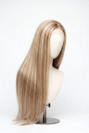 Silk Straight Glueless Human Hair Wig in Shade 18/22 Cream Oat, Beige and Vanilla Blonde Highlights and Lowlights, by Kora Strand