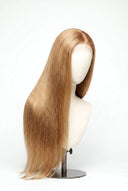 Silk Straight Glueless Human Hair Wig in Shade 27 Miel Doré, Honey Golden Blonde, by Kora Strand