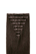 Silk Straight Invisible Clip-In Extensions Showing the Hair Texture and Length by Kora Strand