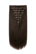 Silk Straight Invisible Clip-In Extensions in Virgin Human Hair with Ultra-Flat Seamless Invisible Clip-In Wefts by Kora Strand