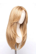 Silk Straight Layered Glueless Human Hair Wig in Shade 22 Golden Oat, Vanilla Golden Beige Blonde, by Kora Strand