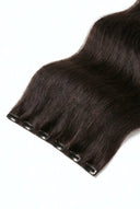 Silk Straight Seamless Volume Extension in Virgin Human Hair with One-Piece Ultra-Flat Weft Volumiser by Kora Strand