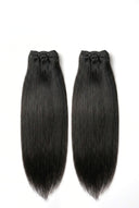 Silk Straight Sew-In Bundle Showing the Weft and Hair Length by Kora Strand