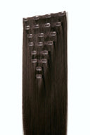 Double-Drawn Double-Wefted Multi-Weft Clip-In Set Detail on the Silk Straight Signature Clip-In Extensions by Kora Strand