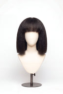 Yaki Straight Bob Fringe Glueless Human Hair Wig in Shade 1B Noire Naturel, Natural Black, by Kora Strand