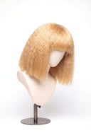 Yaki Straight Bob Fringe Glueless Human Hair Wig in Shade 22 Golden Oat, Vanilla Golden Beige Blonde, by Kora Strand