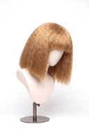 Yaki Straight Bob Fringe Glueless Human Hair Wig in Shade 27 Miel Doré, Honey Golden Blonde, by Kora Strand