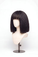 Yaki Straight Bob Fringe Human Hair Wig with a Natural-Looking Finished Style by Kora Strand