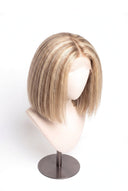 Yaki Straight Bob Glueless Human Hair Wig in Shade 18/22 Cream Oat, Beige and Vanilla Blonde Highlights and Lowlights, by Kora Strand