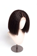 Yaki Straight Bob Glueless Human Hair Wig in Shade 2 Midnight Espresso, Darkest Brown, by Kora Strand