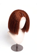 Yaki Straight Bob Glueless Human Hair Wig in Shade 350 Copper Sol, Ginger Copper Red, by Kora Strand